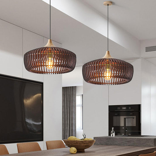 Modern Rattan Pendant Ceiling Light  Woven Bamboo Hanging Lamp for Kitchen & Dining Room