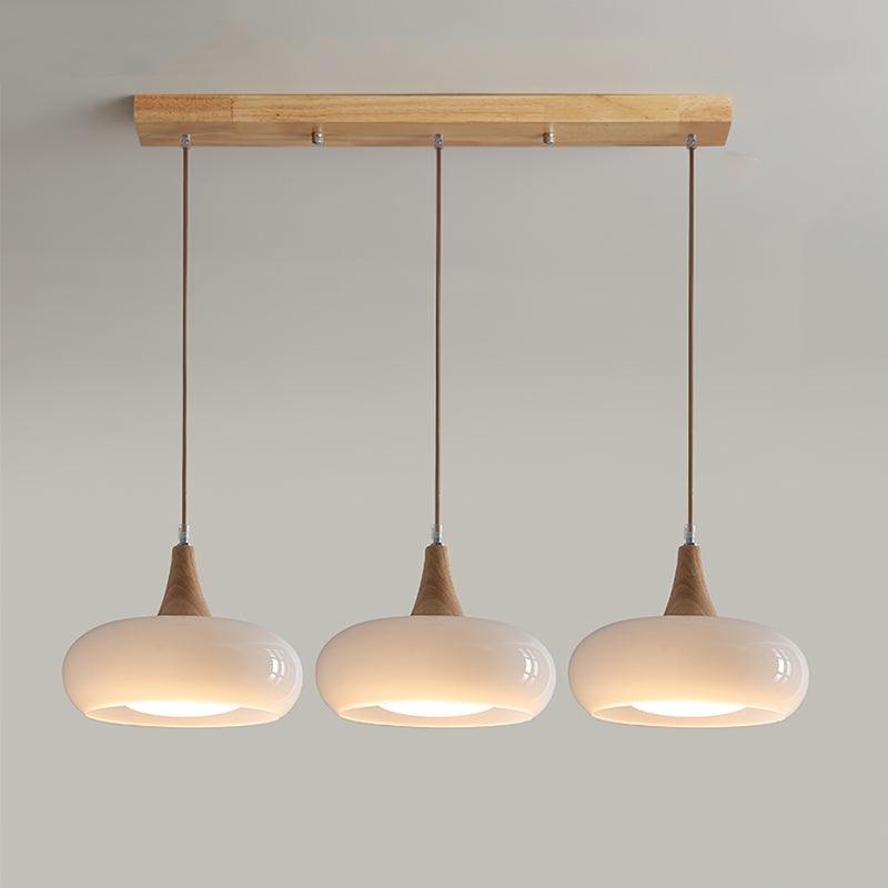 Modern Wooden Pendant Ceiling Light  Minimalist Kitchen & Dining Lamp