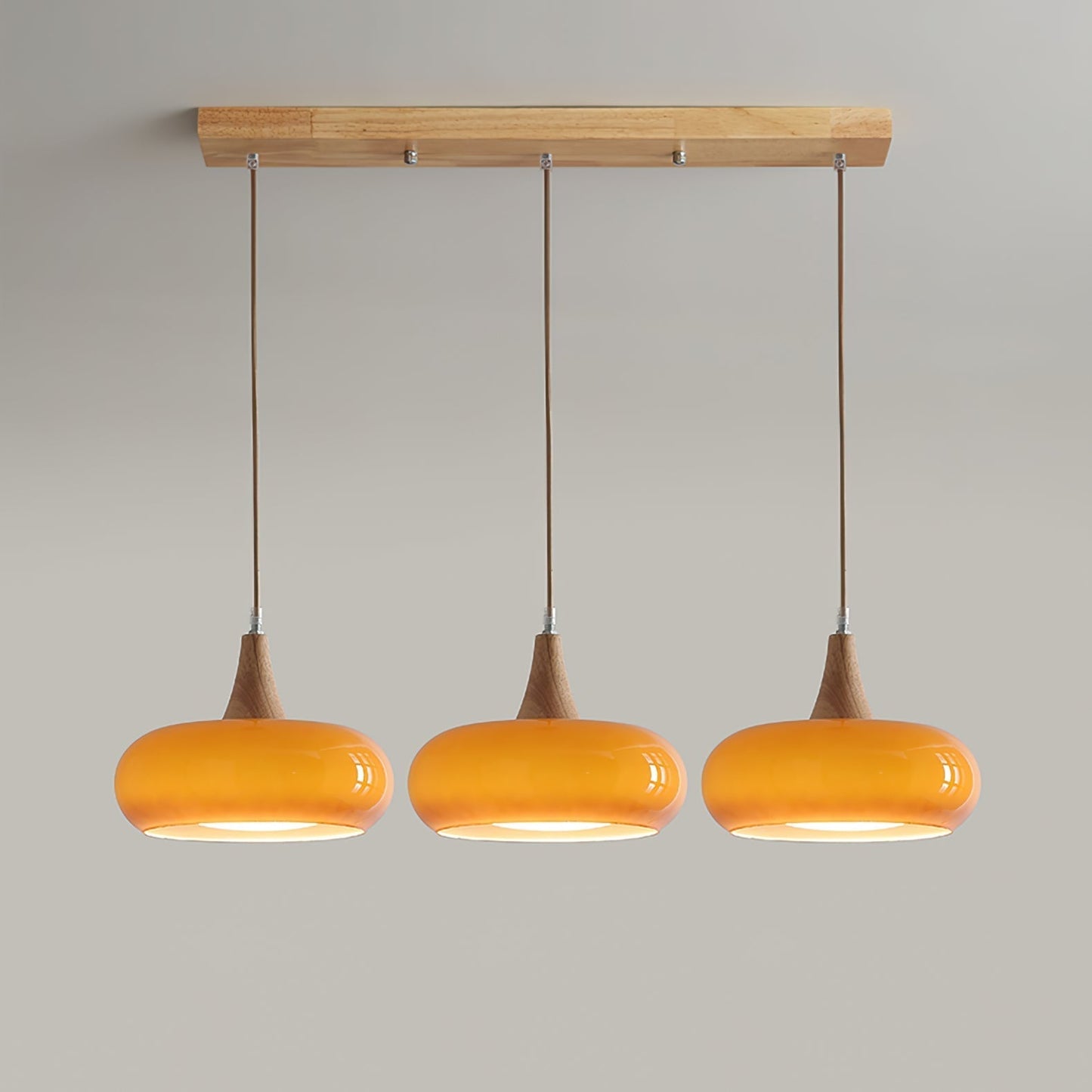 Modern Wooden Pendant Ceiling Light  Minimalist Kitchen & Dining Lamp
