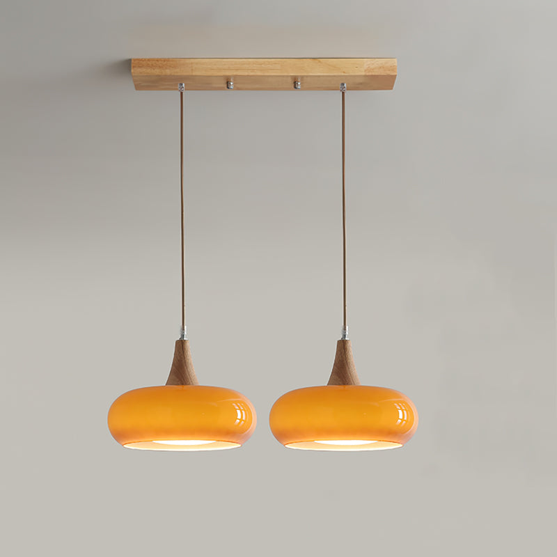 Modern Wooden Pendant Ceiling Light  Minimalist Kitchen & Dining Lamp