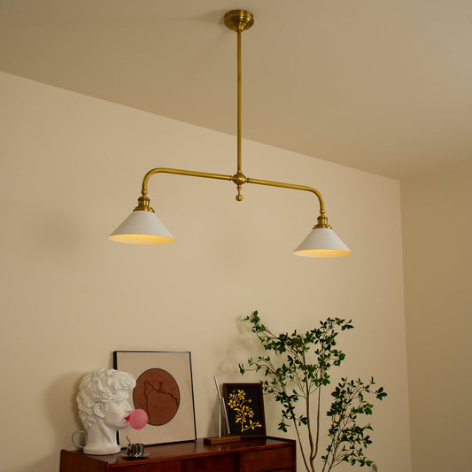 Modern Brass Double Pendant Ceiling Light